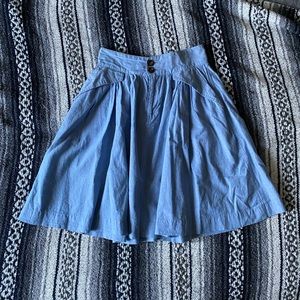 Vintage High Waist Chambray Skirt